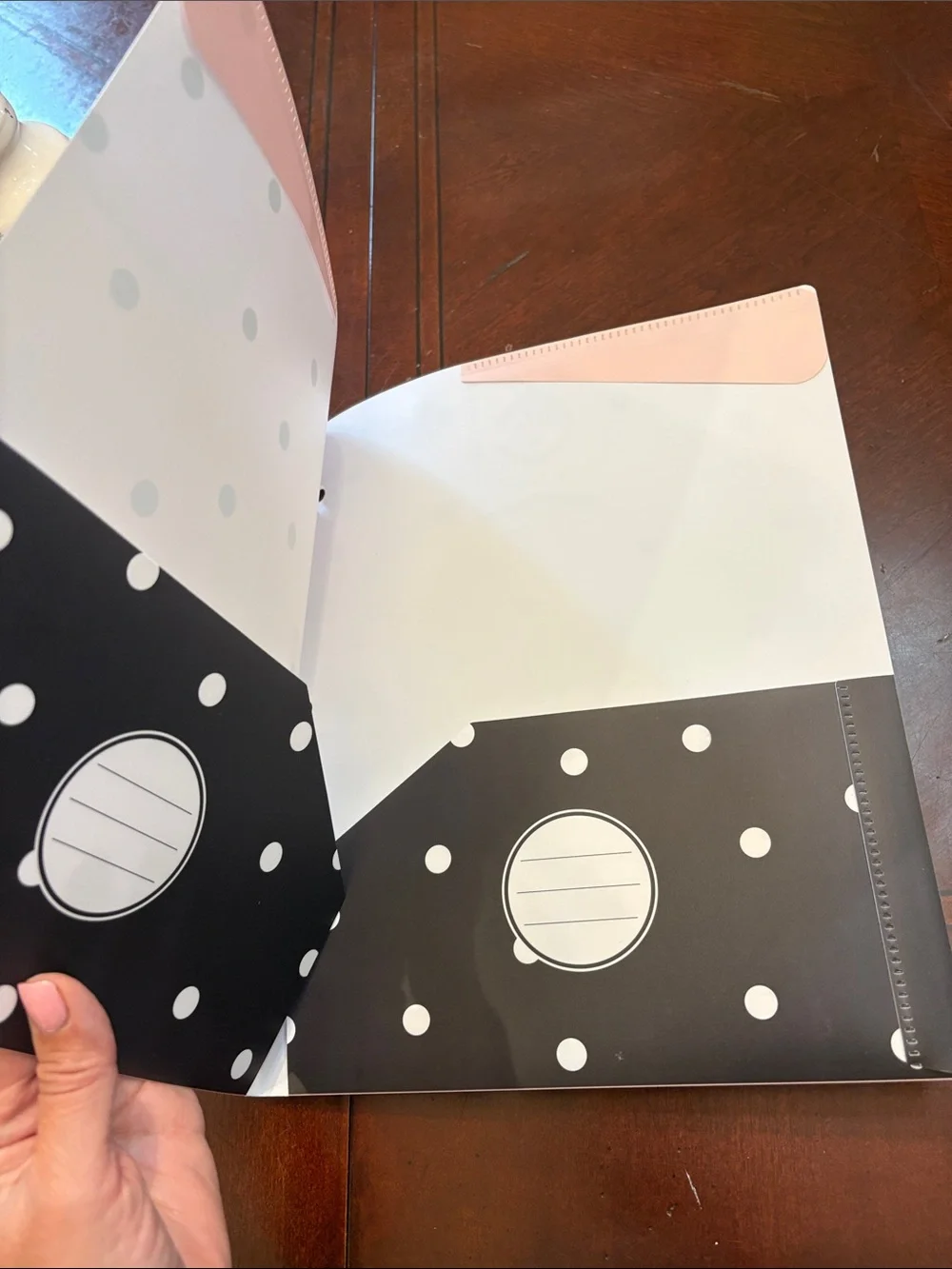 Studio C Pink & Black Floral and Stripe 2-Pocket Poly Folders - Set of 3